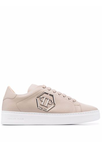 Philipp Plein Sneakers mit Logo-Schild - Nude