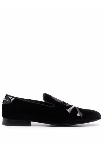 Philipp Plein Loafer mit Totenkopf-Print - Schwarz