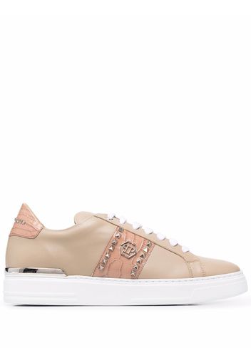 Philipp Plein Sneakers mit Logo - Nude