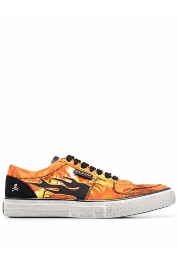 Philipp Plein Flame Sneakers - Orange