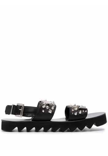 Philipp Plein Sandalen mit Nieten - Schwarz