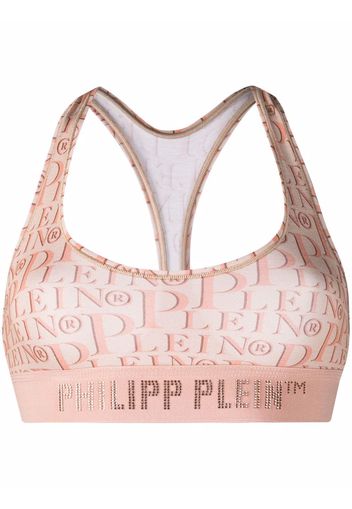 Philipp Plein BH mit Logo-Print - Nude