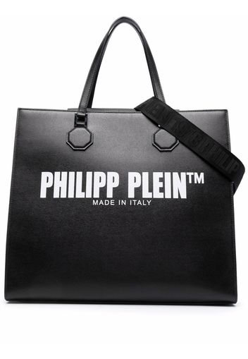 Philipp Plein TM leather tote bag - Schwarz