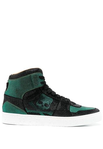 Philipp Plein Strass high-top sneakers - Schwarz