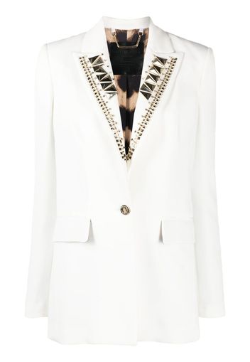 Philipp Plein Einreihiger Blazer - Weiß