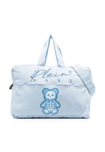 Philipp Plein Junior Wickeltasche mit Logo-Stickerei - Blau