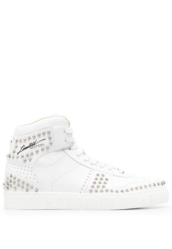 Philipp Plein Stars High-Top-Sneakers - Weiß