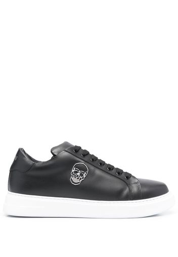 Philipp Plein Skull-plaque low-top sneakers - Schwarz