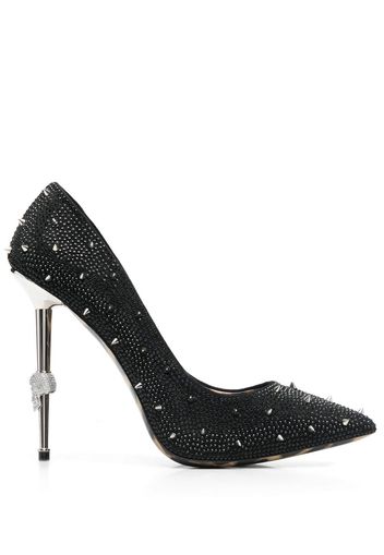 Philipp Plein Crystal Pumps mit spitzen Nieten 130mm - Schwarz