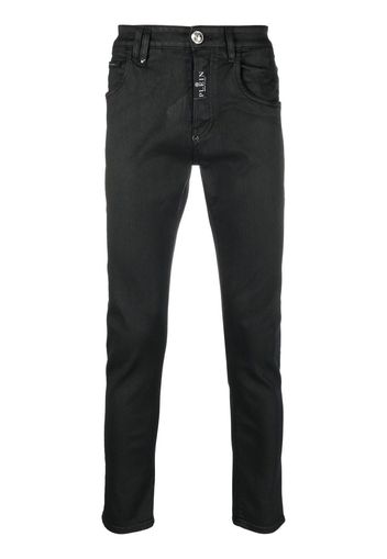 Philipp Plein skull-patch skinny-cut jeans - Schwarz