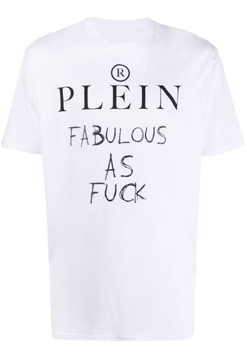 Philipp Plein T-Shirt mit Slogan-Print - Weiß