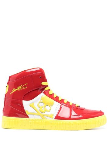 Philipp Plein Skull lace-up high-top sneakers - Rot