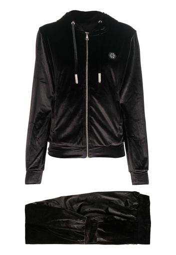 Philipp Plein Hose mit Logo-Patch - Schwarz