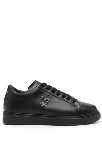 Philipp Plein Skull-plaque low-top sneakers - Schwarz