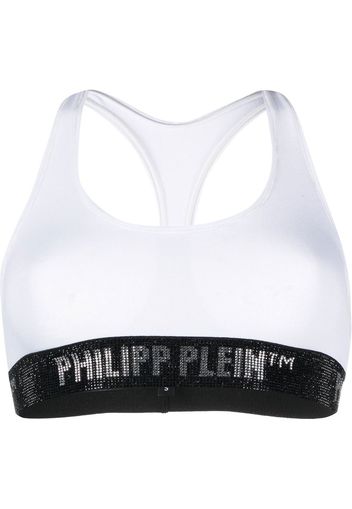 Philipp Plein Sport-BH mit Logo-Verzierung - Weiß