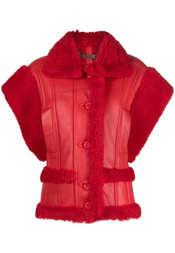 Philipp Plein Gothic Plein Shearling-Weste - Rot