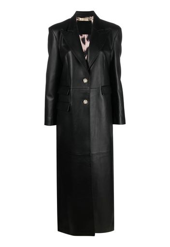 Philipp Plein single-breasted leather coat - Schwarz