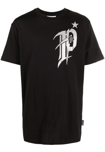 Philipp Plein T-Shirt mit Logo-Print - Schwarz