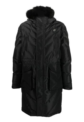 Philipp Plein Parka mit Faux Fur - Schwarz