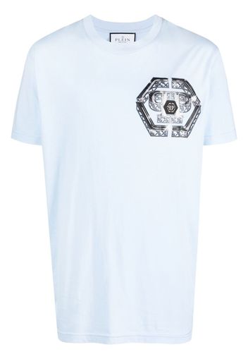 Philipp Plein logo-print T-shirt - Blau