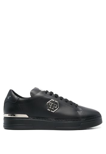 Philipp Plein Hexagon low-top leather sneakers - Schwarz