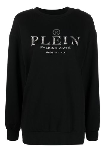 Philipp Plein Sweatshirt mit Logo-Print - Schwarz