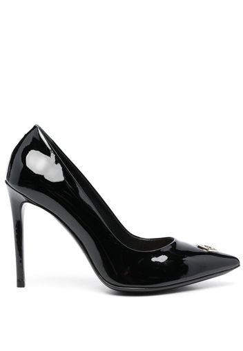 Philipp Plein patent 100mm leather pumps - Schwarz