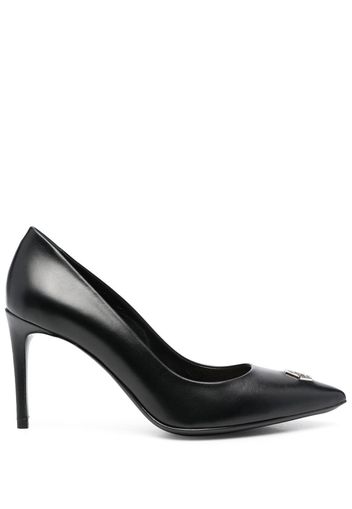 Philipp Plein logo-plaque 80mm pumps - Schwarz