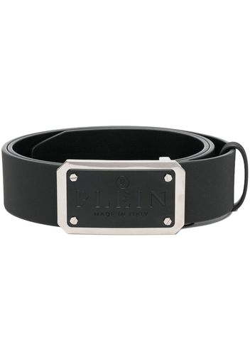 Philipp Plein Iconic Plein leather belt - Schwarz