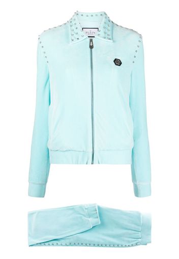 Philipp Plein Jogginganzug mit Strass - Blau