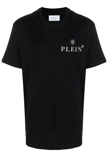 Philipp Plein logo-plaque cotton T-shirt - Schwarz