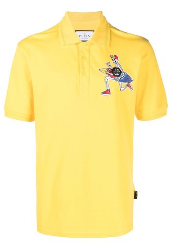 Philipp Plein Poloshirt mit grafischem Print - Gelb