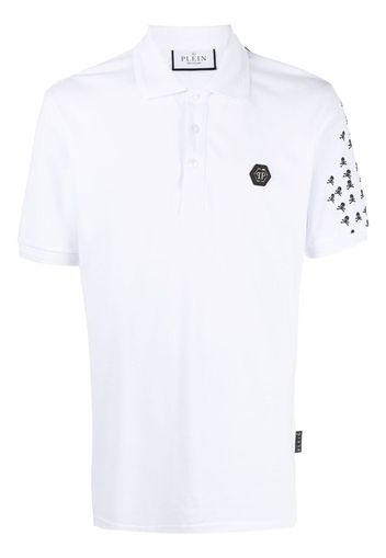 Philipp Plein Skull and Bones Poloshirt - Weiß