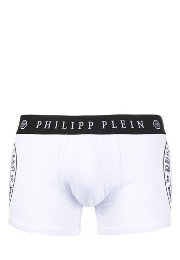 Philipp Plein Shorts mit Totenkopf-Print - Weiß