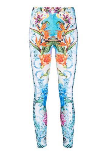 Philipp Plein Leggings mit grafischem Print - Blau