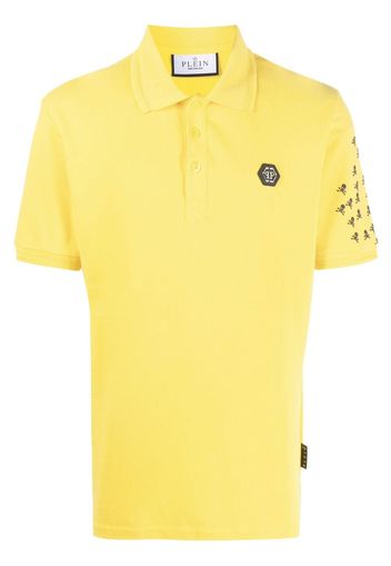 Philipp Plein Skull and Bones Poloshirt - Gelb