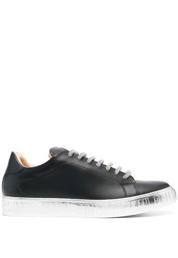 Philipp Plein Sneakers mit Logo-Patch - Schwarz