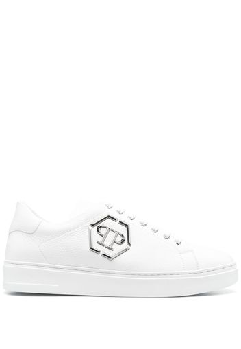 Philipp Plein leather low-top sneakers - Weiß