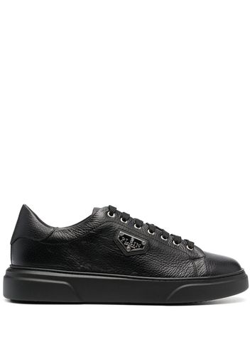 Philipp Plein logo-plaque lace-up sneakers - Schwarz