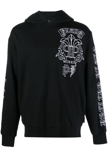 Philipp Plein Hoodie mit Totenkopf-Print - Schwarz