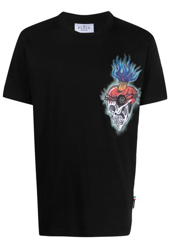 Philipp Plein tattoo-print cotton T-shirt - Schwarz