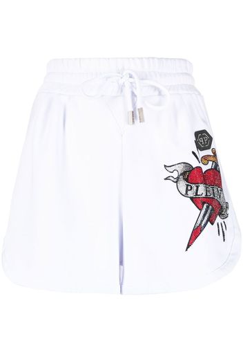 Philipp Plein Joggingshorts mit Logo - Weiß