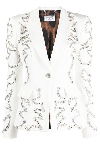 Philipp Plein Blazer mit Kristallen - Weiß