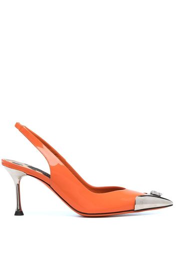 Philipp Plein Decollete Pumps mit Kristallen - Orange