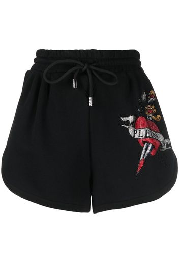 Philipp Plein Joggingshorts mit Logo - Schwarz