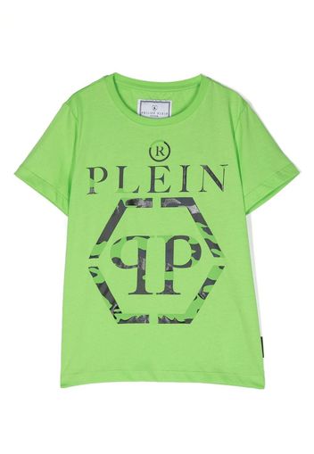 Philipp Plein Junior logo-print short-sleeved T-shirt - Grün
