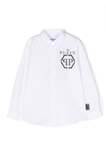 Philipp Plein Junior logo-print long-sleeve shirt - Weiß