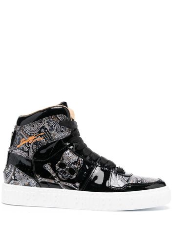 Philipp Plein Paisley High-Top-Sneakers - Schwarz