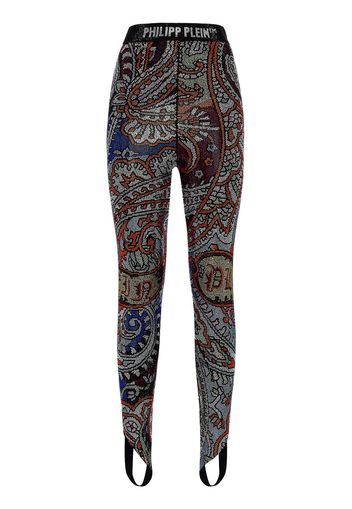 Philipp Plein Leggings mit Strass-Logo - Mehrfarbig