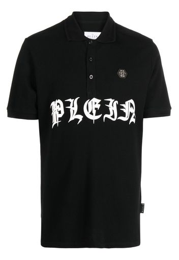 Philipp Plein Poloshirt mit Logo-Print - Schwarz